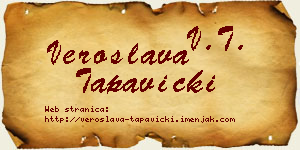 Veroslava Tapavički vizit kartica